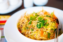 Delicious fried rice noodles